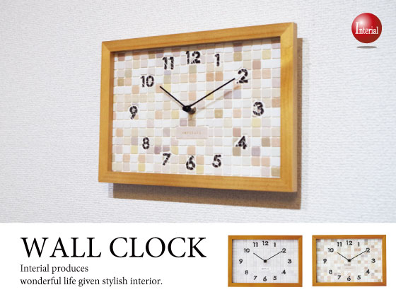 タイル文字盤のおしゃれな掛け時計 置時計 が激安 送料無料